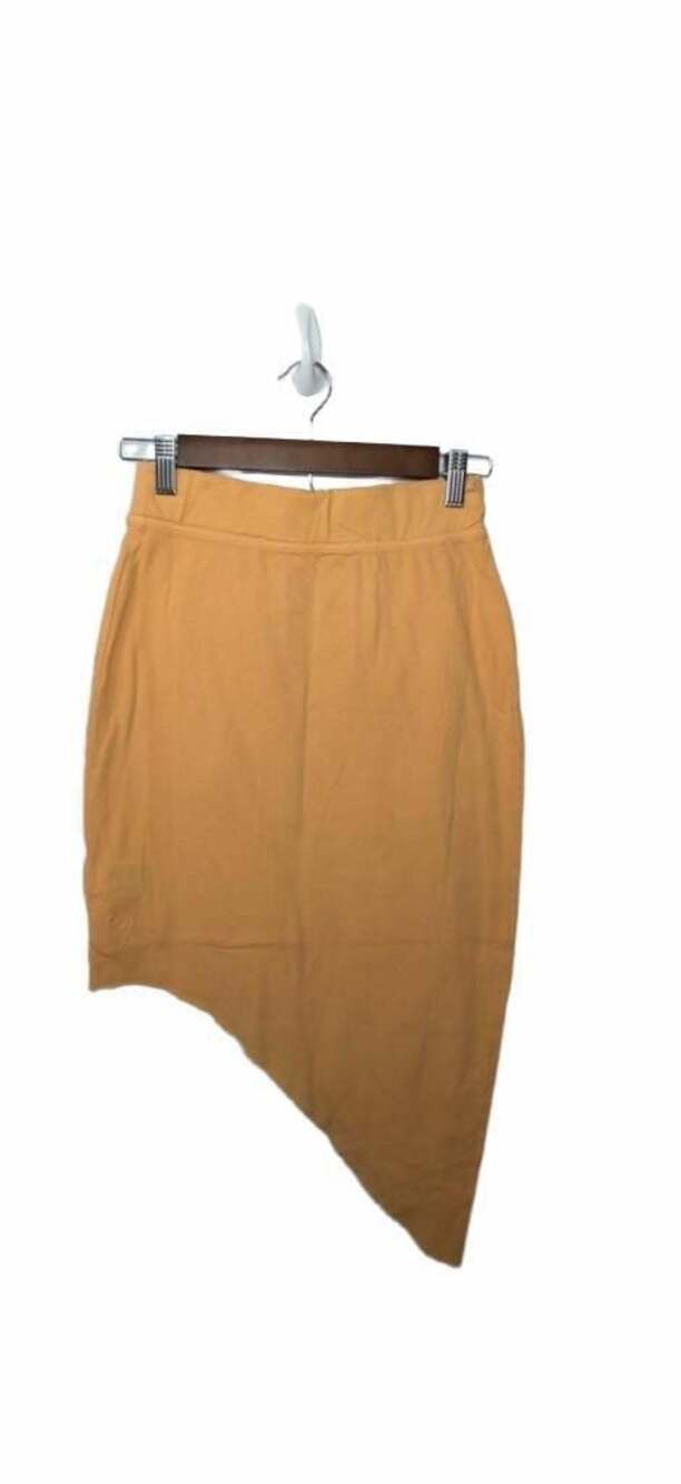 Frank & Eileen Tee Lab Orange Asymmetrical Hem Skirt Size Small